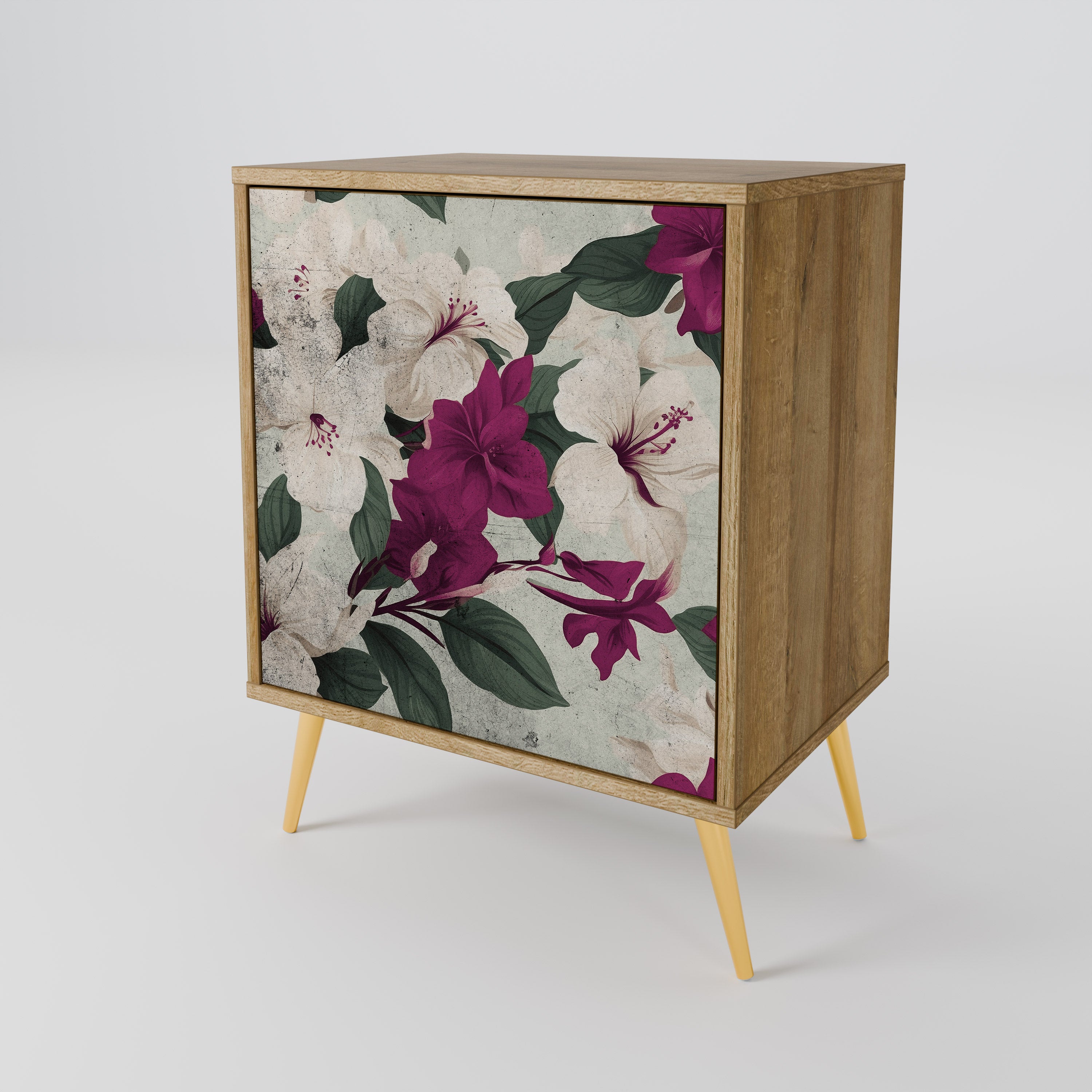 FLOWERET DREAM Sideboard mit 1 Tür in Eiche-Optik