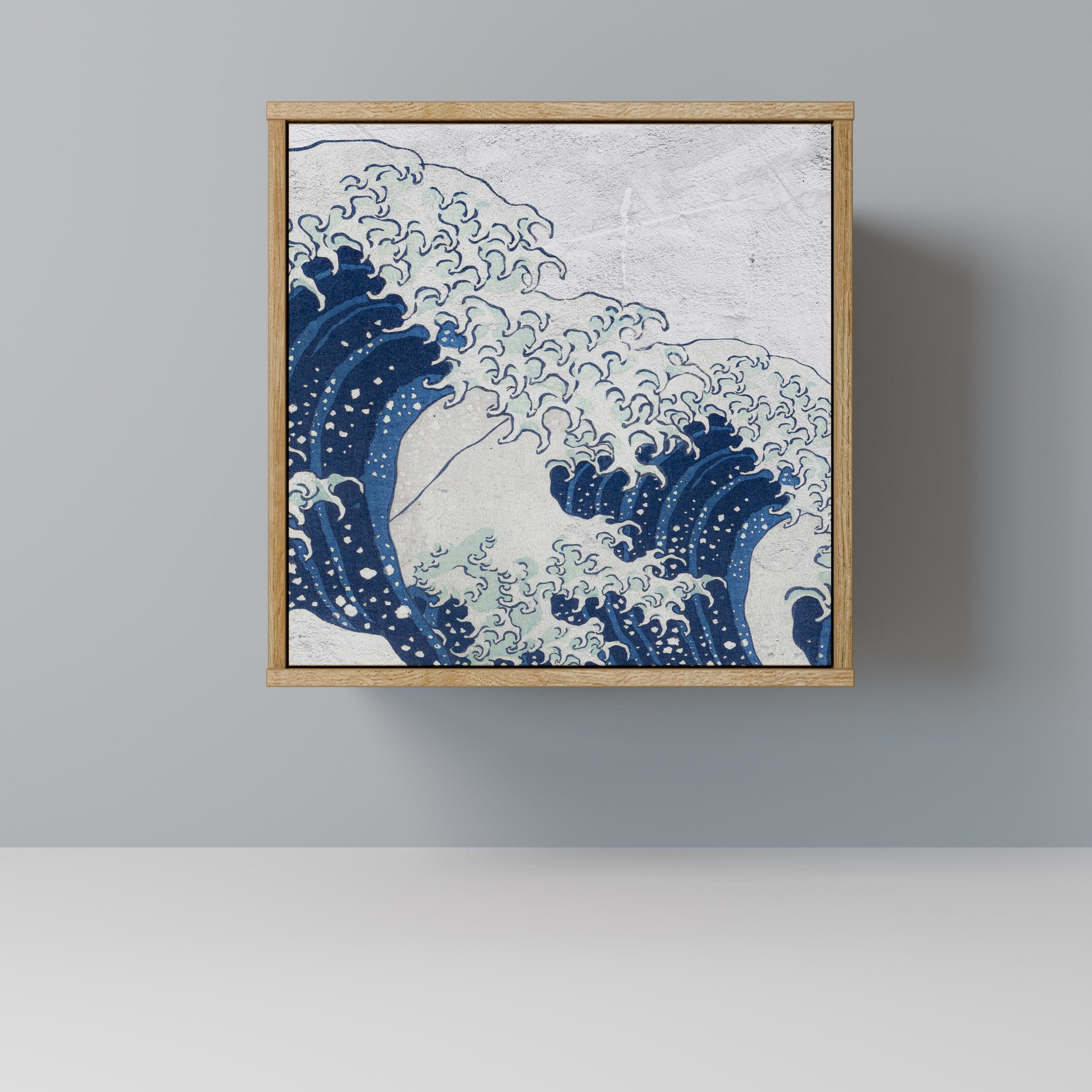 THE GREAT WAVE AT KANAGAWA Sideboard mit 1 Tür in Eiche-Optik