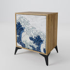 THE GREAT WAVE AT KANAGAWA Sideboard mit 1 Tür in Eiche-Optik