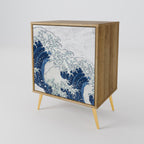 THE GREAT WAVE AT KANAGAWA Sideboard mit 1 Tür in Eiche-Optik
