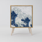 THE GREAT WAVE AT KANAGAWA Sideboard mit 1 Tür in Eiche-Optik
