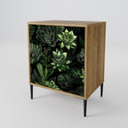 SUCCULENT JUNGLE Sideboard mit 1 Tür in Eiche-Optik