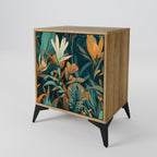 FLORAL SERENITY Sideboard mit 1 Tür in Eiche-Optik