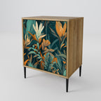 FLORAL SERENITY Sideboard mit 1 Tür in Eiche-Optik