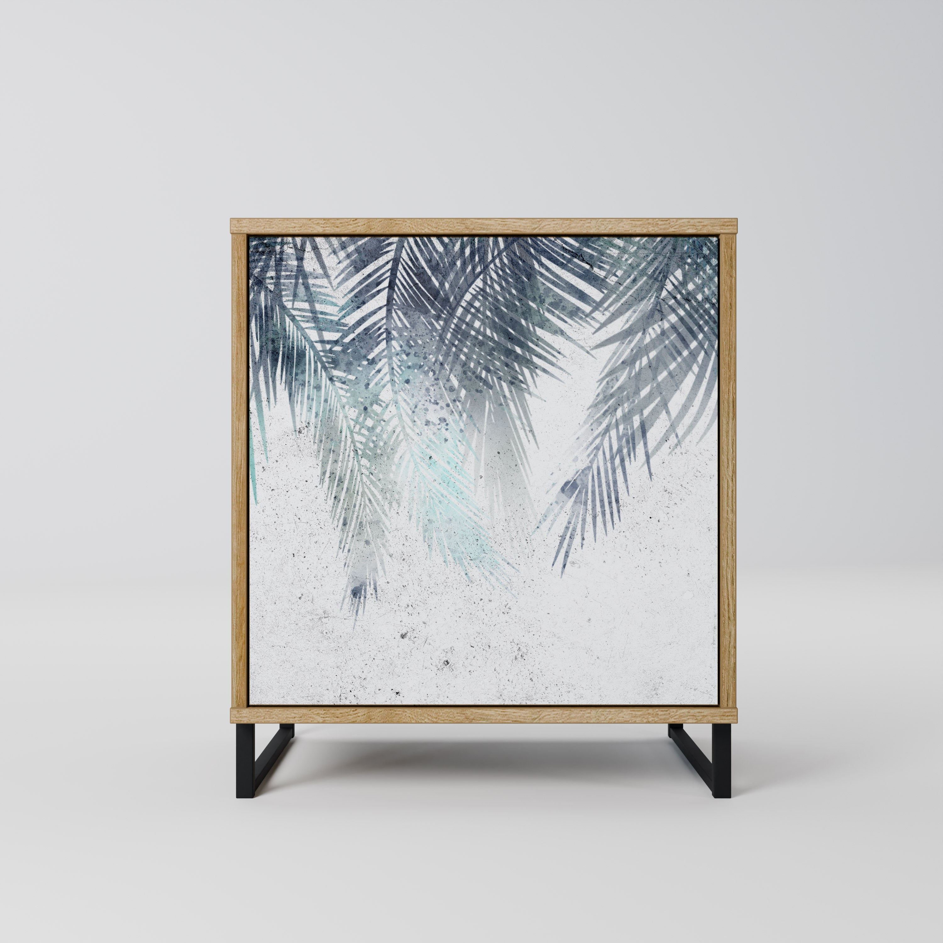 PALM VEIL Sideboard mit 1 Tür in Eiche-Optik