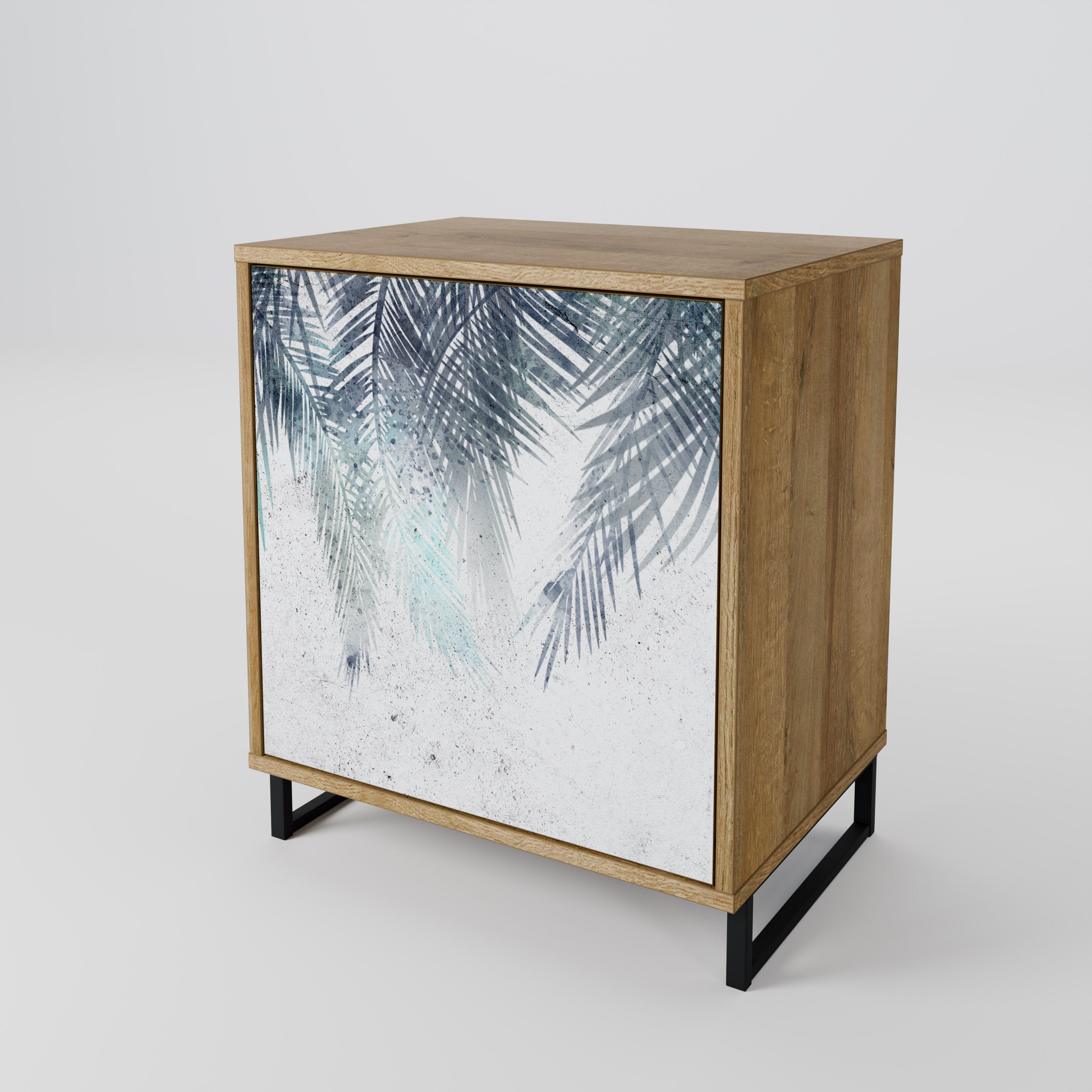PALM VEIL Sideboard mit 1 Tür in Eiche-Optik