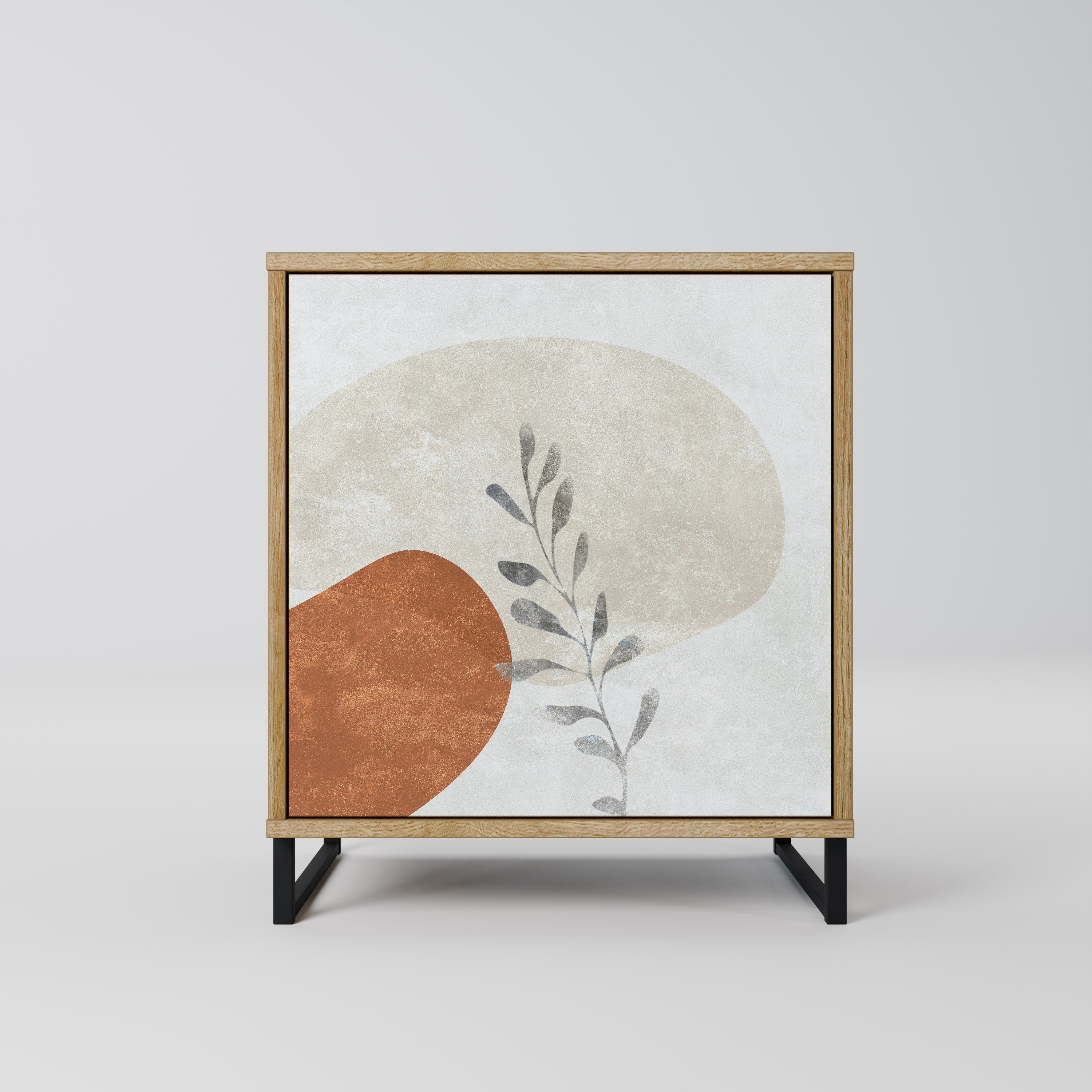 TRANQUIL TWIG Sideboard mit 1 Tür in Eiche-Optik