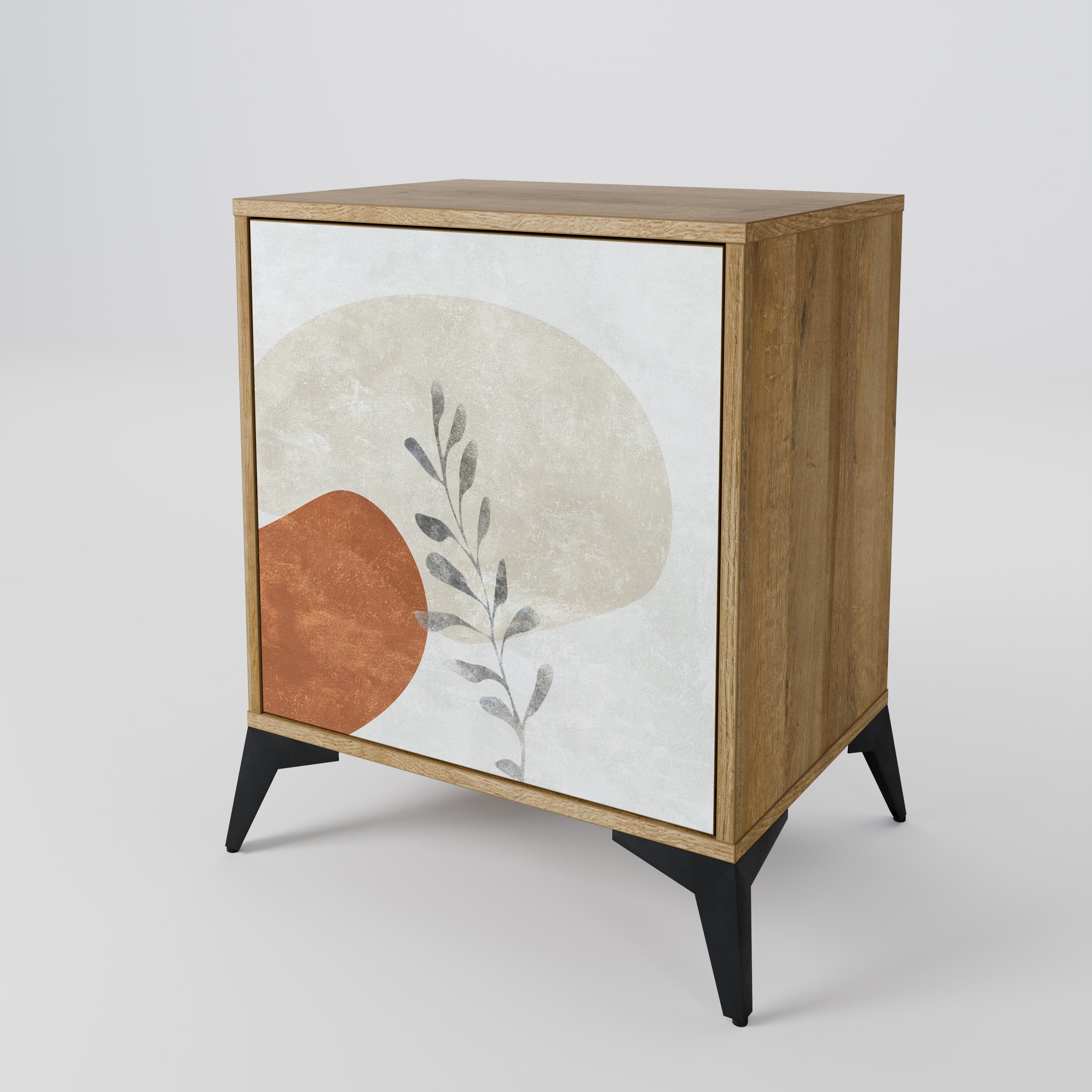 TRANQUIL TWIG Sideboard mit 1 Tür in Eiche-Optik