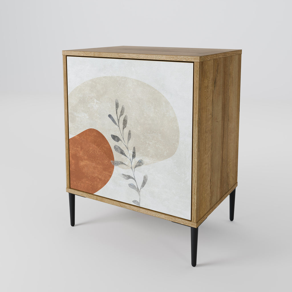 TRANQUIL TWIG Sideboard mit 1 Tür in Eiche-Optik