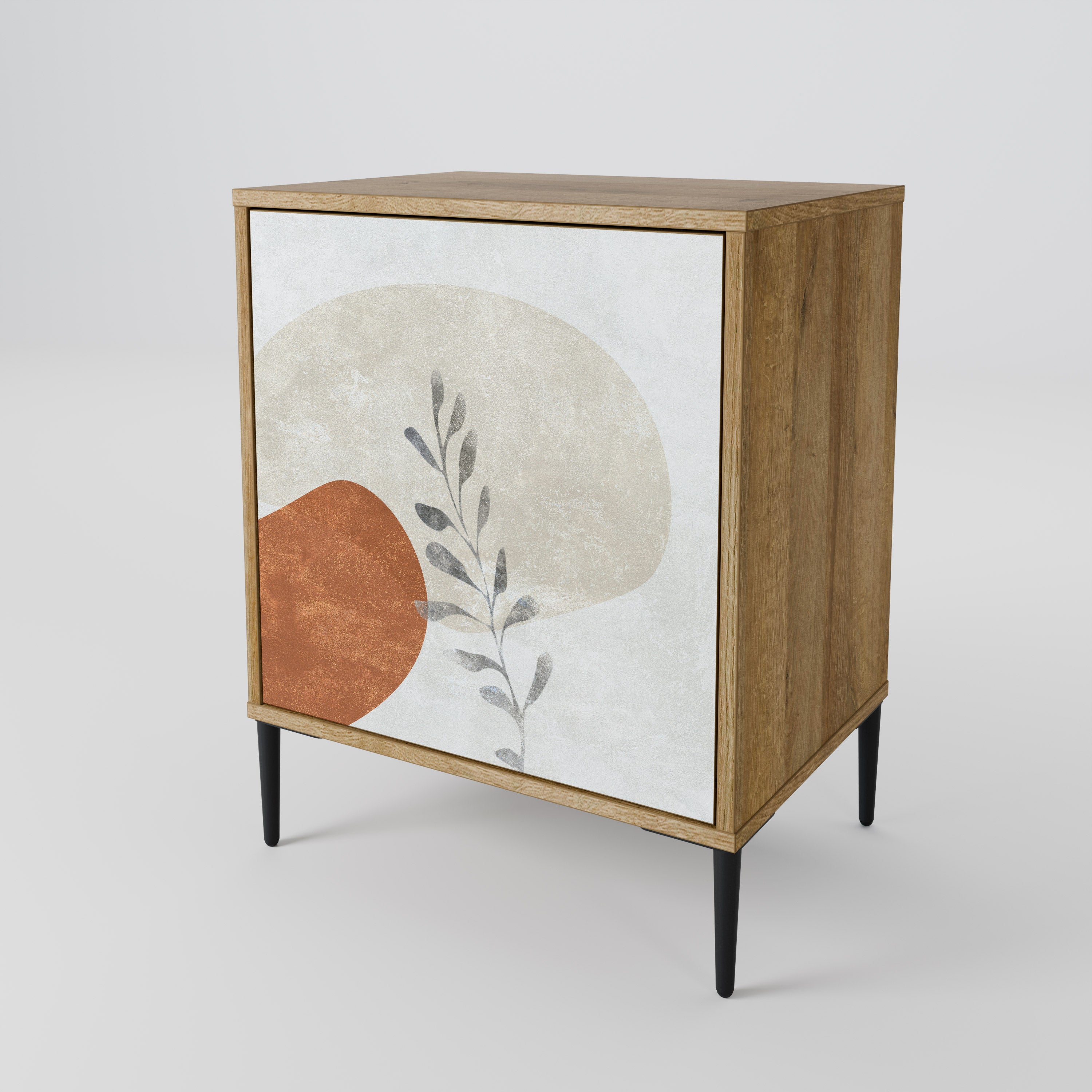 TRANQUIL TWIG Sideboard mit 1 Tür in Eiche-Optik