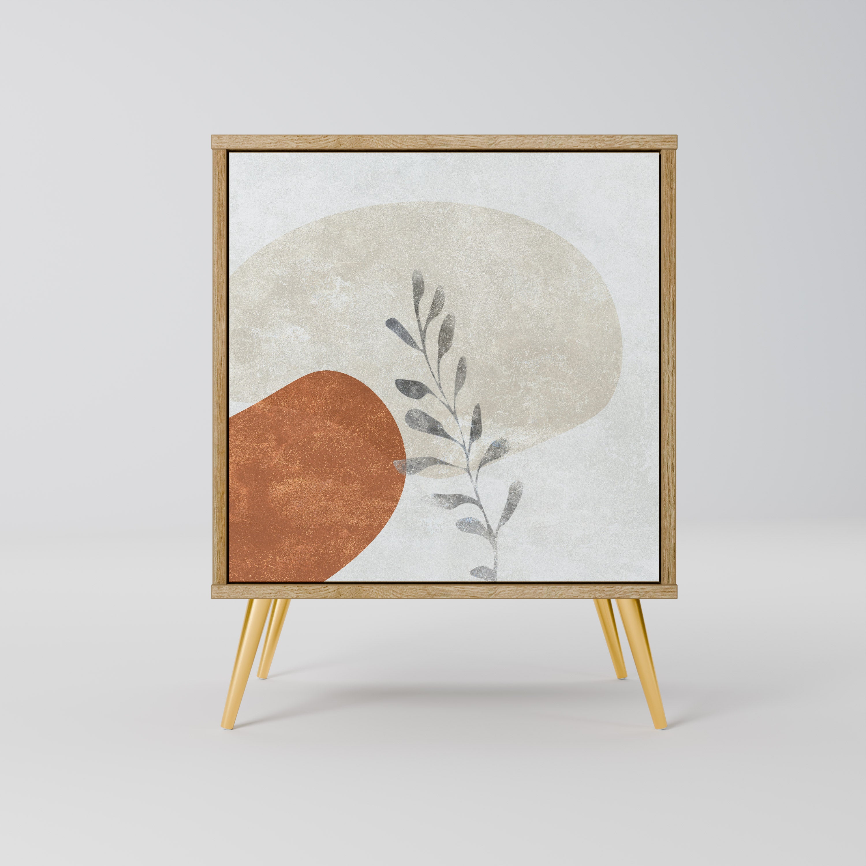 TRANQUIL TWIG Sideboard mit 1 Tür in Eiche-Optik