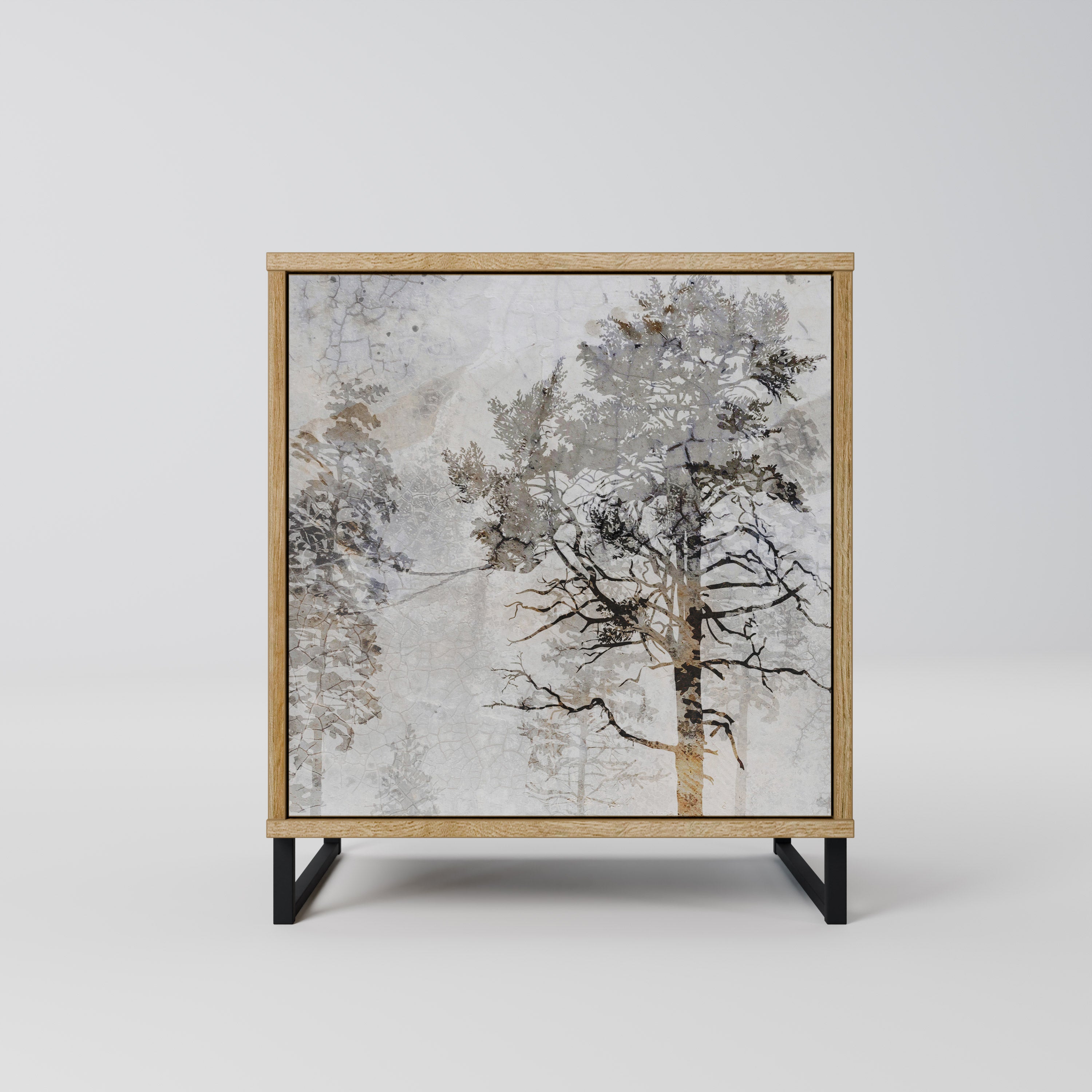FADE IN THE TREES Sideboard mit 1 Tür in Eiche-Optik