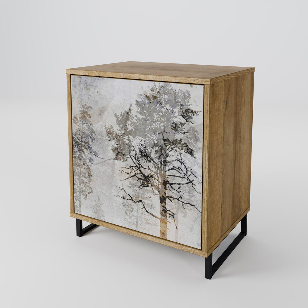 FADE IN THE TREES Sideboard mit 1 Tür in Eiche-Optik