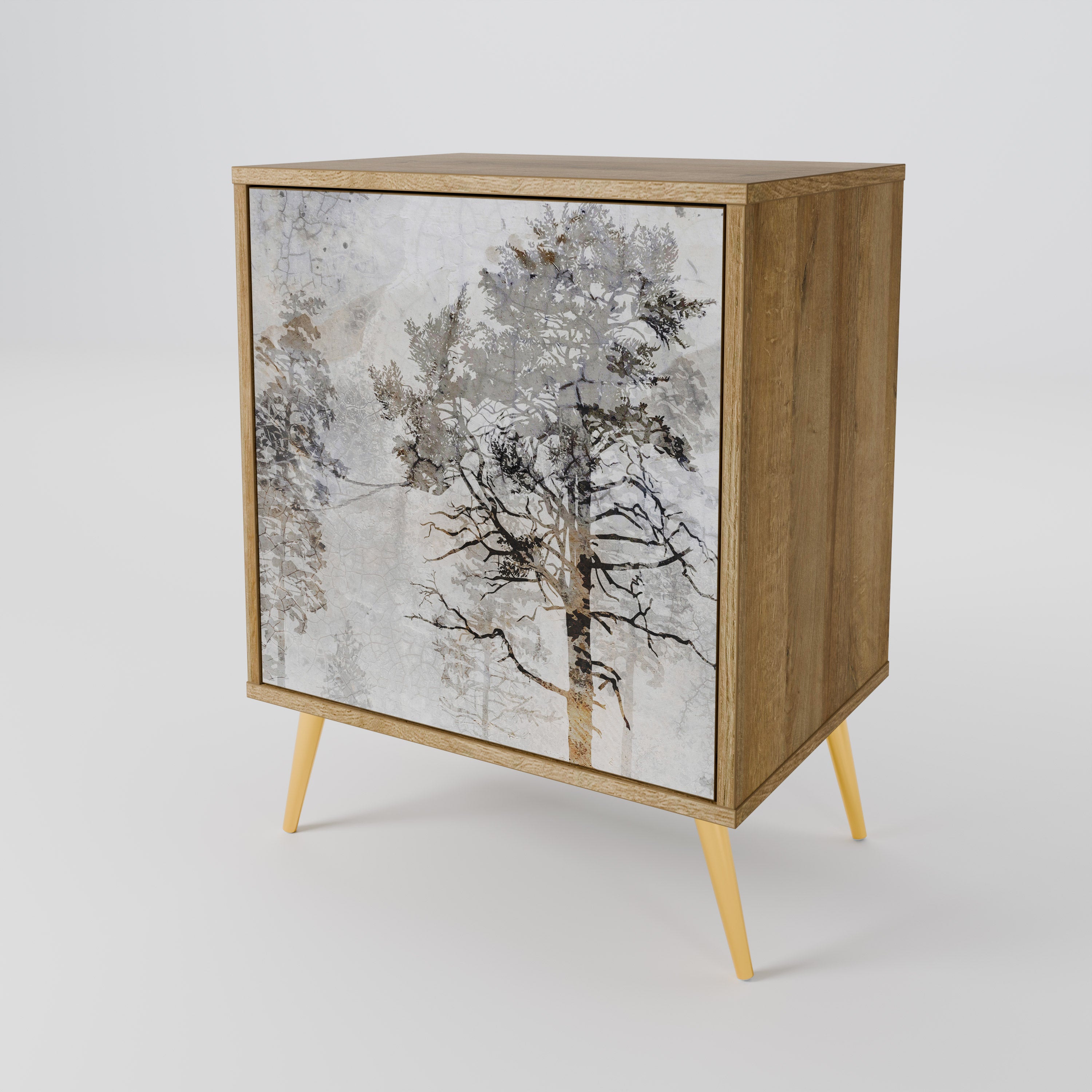 FADE IN THE TREES Sideboard mit 1 Tür in Eiche-Optik