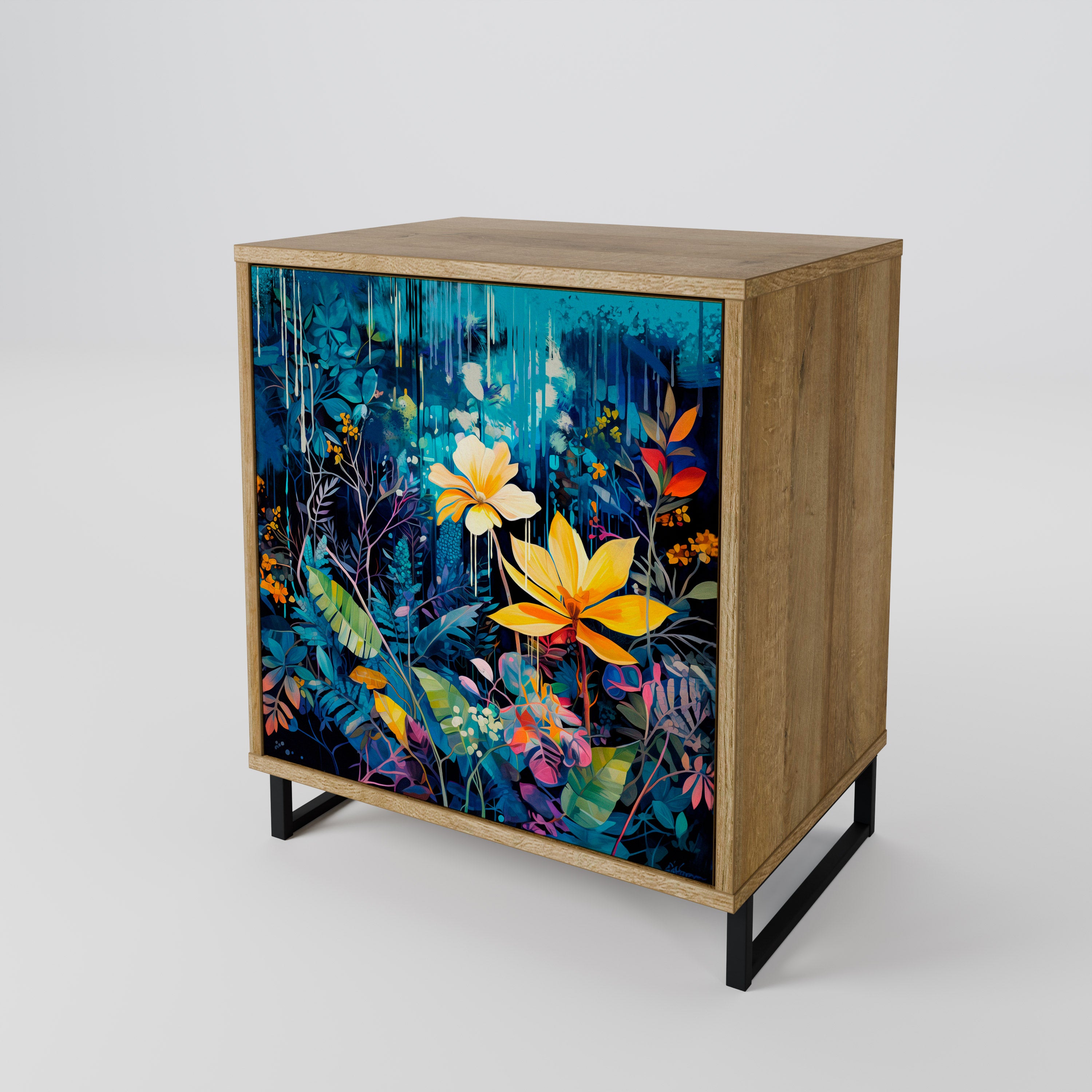 MIDNIGHT BLOSSOM 1-Door Sideboard