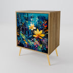 MIDNIGHT BLOSSOM Sideboard mit 1 Tür in Eiche-Optik