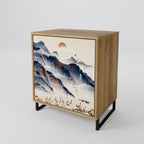JAPANESE LANDSCAPE Sideboard mit 1 Tür in Eiche-Optik
