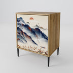 JAPANESE LANDSCAPE Sideboard mit 1 Tür in Eiche-Optik