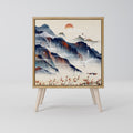 JAPANESE LANDSCAPE Sideboard mit 1 Tür in Eiche-Optik