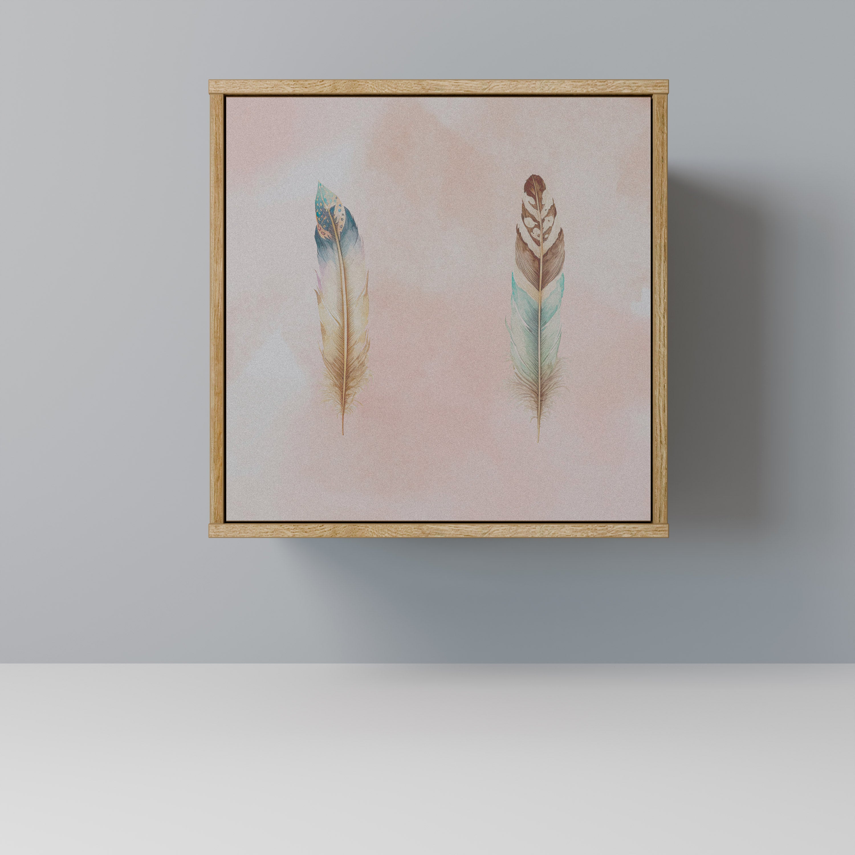 THE DELIQUESCE Sideboard mit 1 Tür in Eiche-Optik