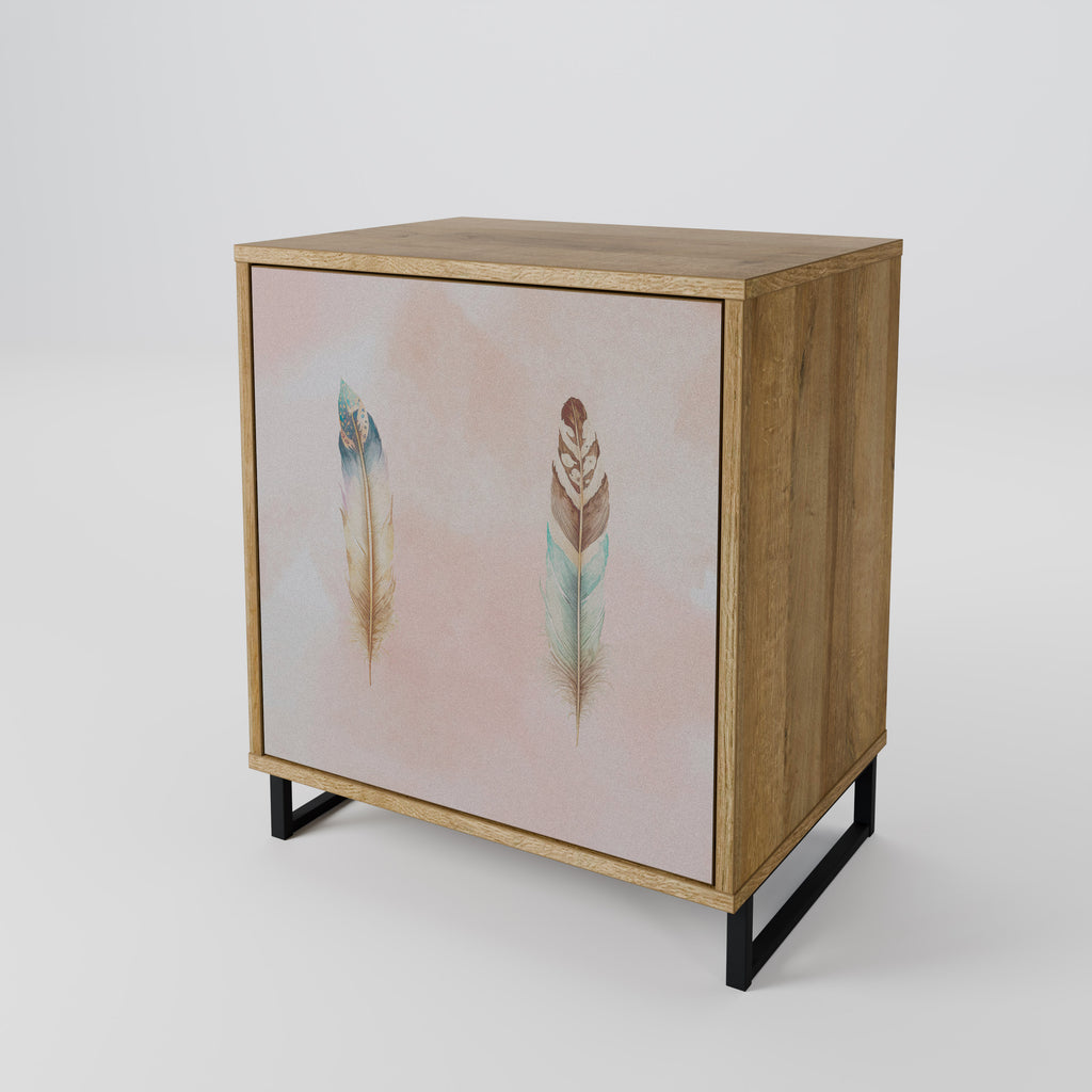 THE DELIQUESCE Sideboard mit 1 Tür in Eiche-Optik