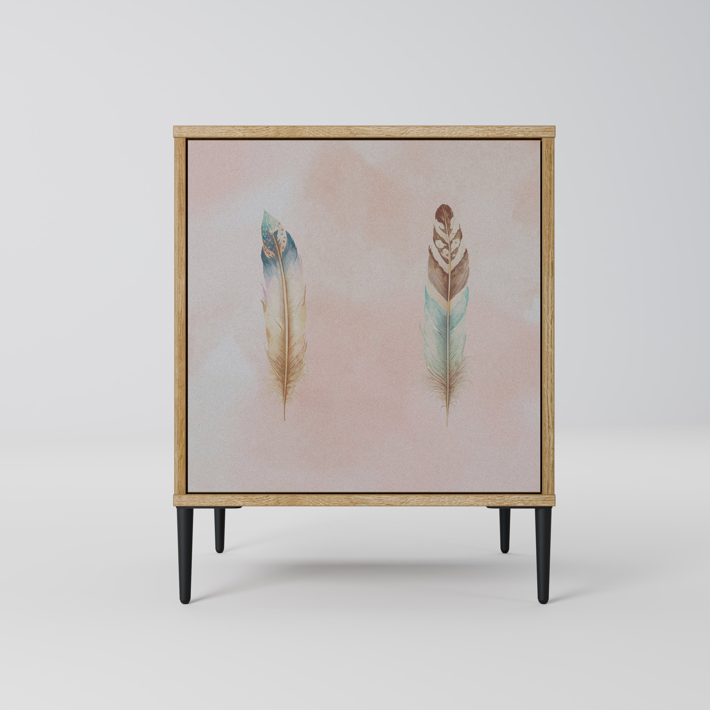 THE DELIQUESCE Sideboard mit 1 Tür in Eiche-Optik