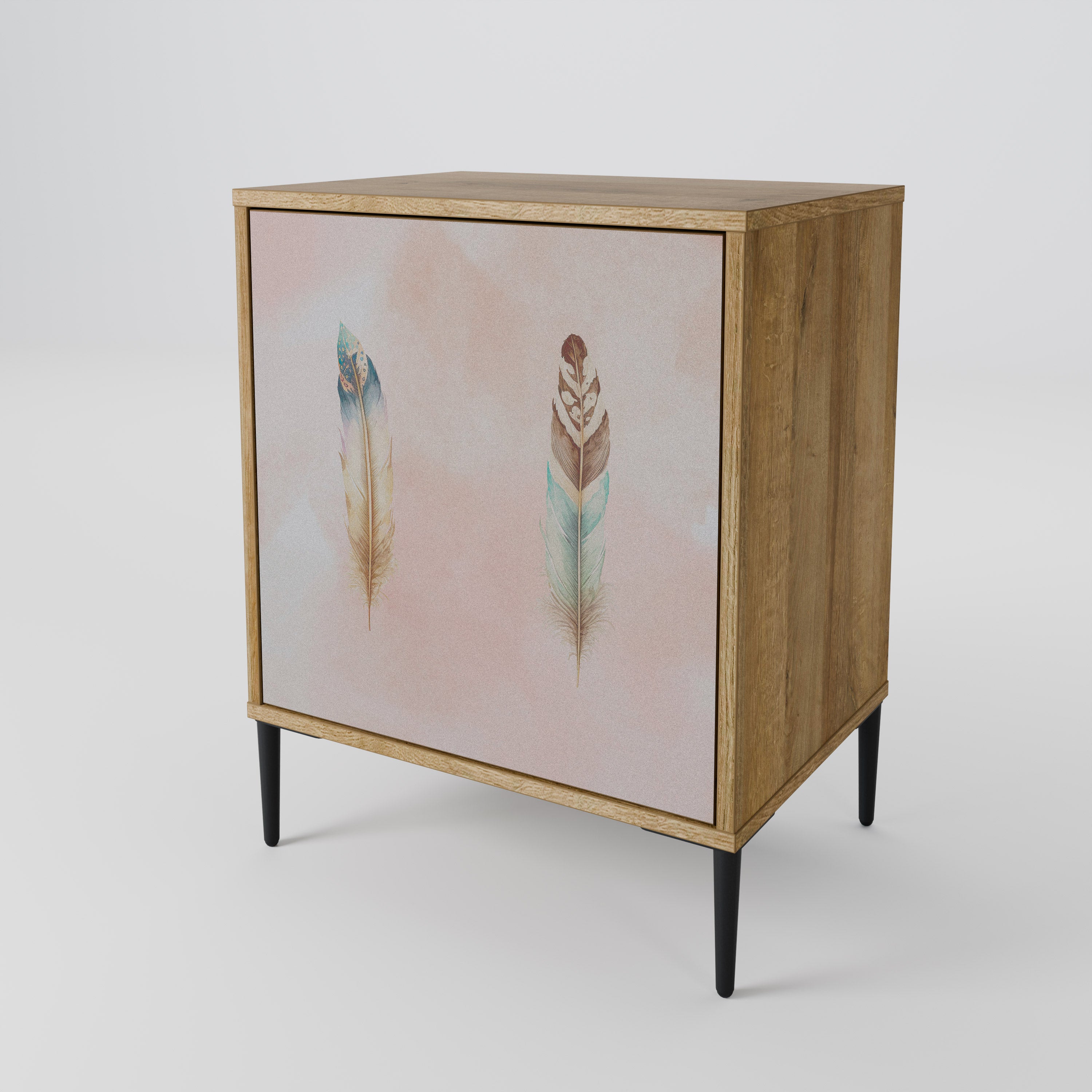 THE DELIQUESCE Sideboard mit 1 Tür in Eiche-Optik