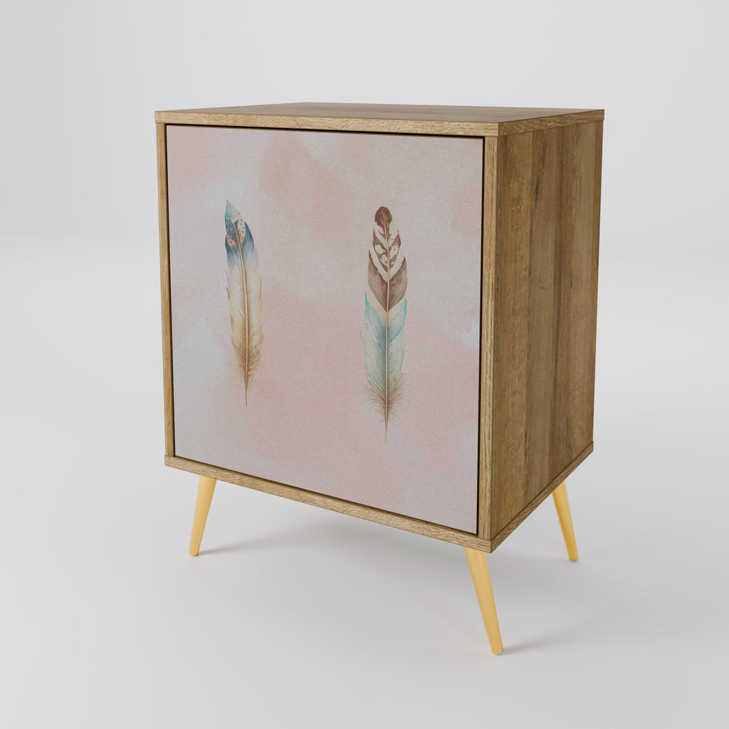 THE DELIQUESCE Sideboard mit 1 Tür in Eiche-Optik