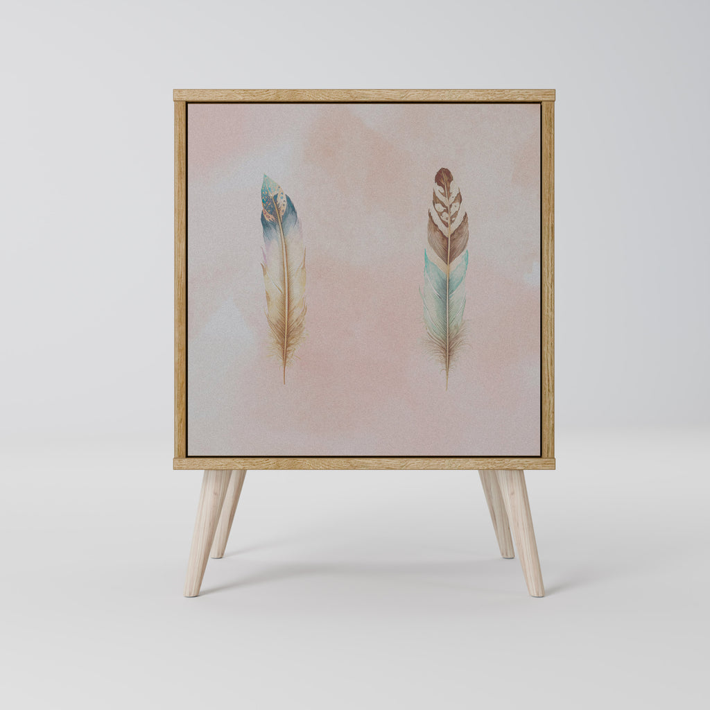 THE DELIQUESCE Sideboard mit 1 Tür in Eiche-Optik