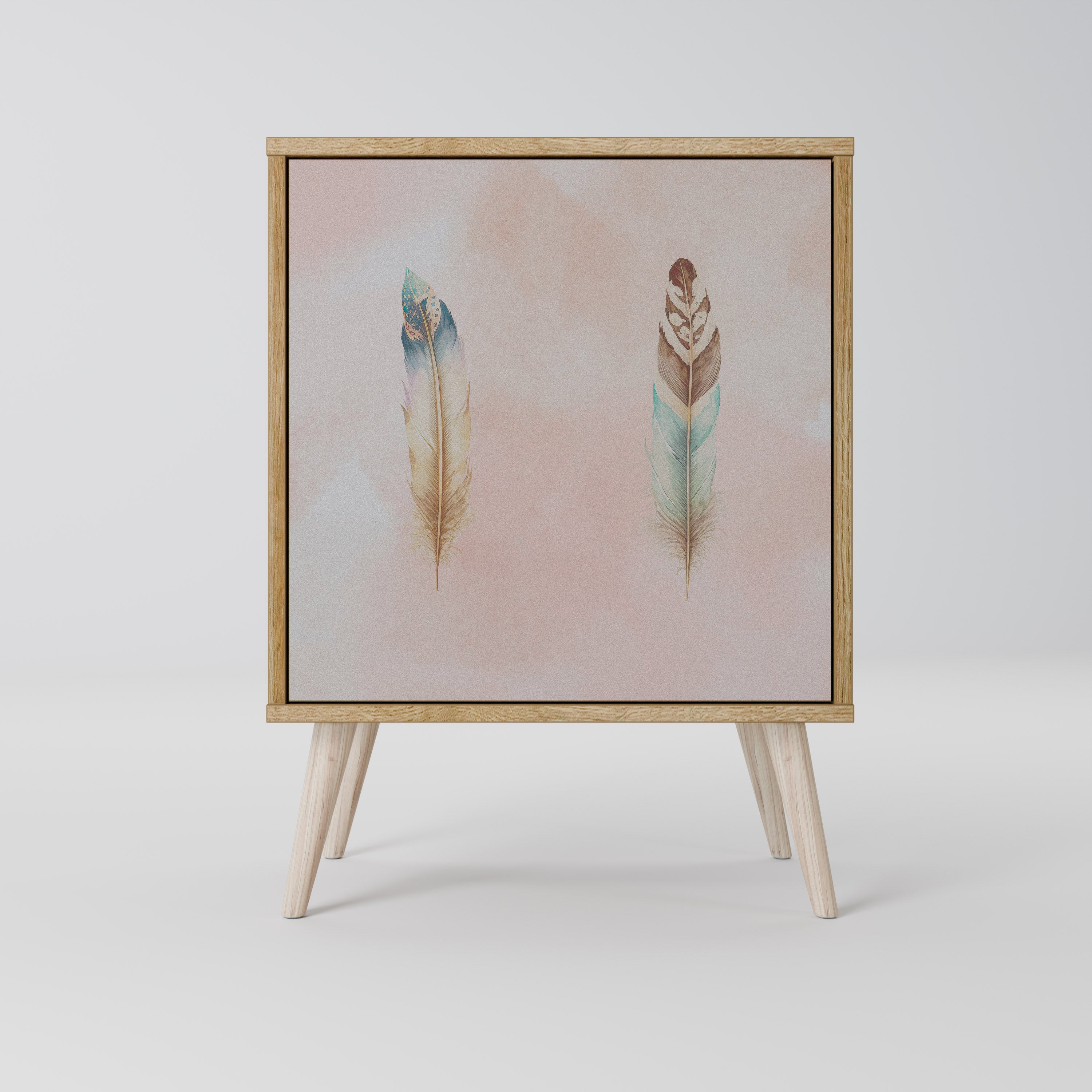 THE DELIQUESCE Sideboard mit 1 Tür in Eiche-Optik