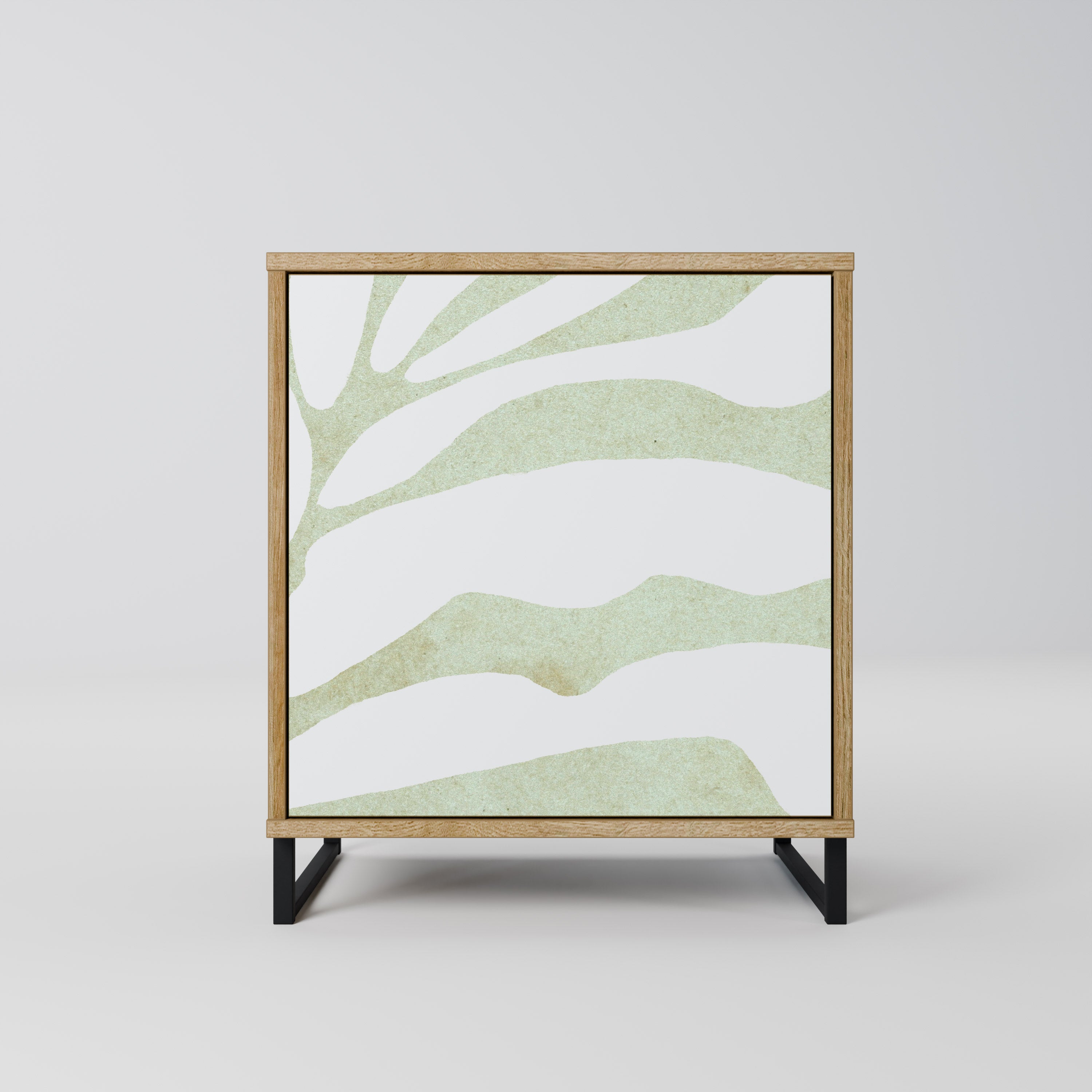 BOTANICAL SPARK Sideboard mit 1 Tür in Eiche-Optik