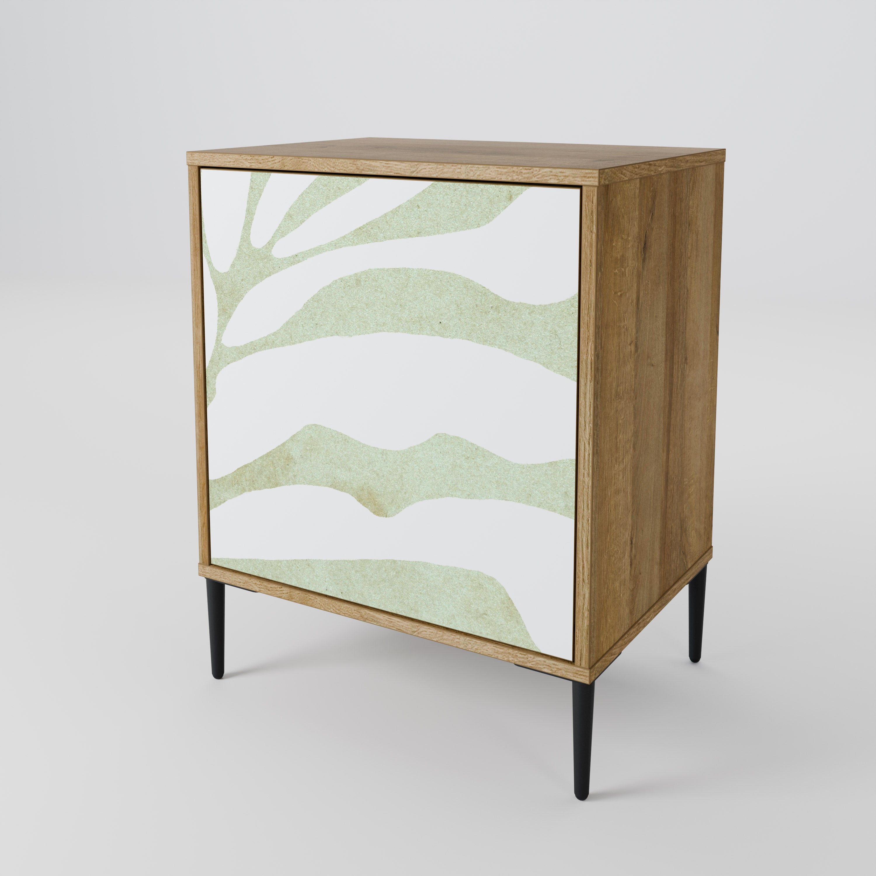 BOTANICAL SPARK Sideboard mit 1 Tür in Eiche-Optik