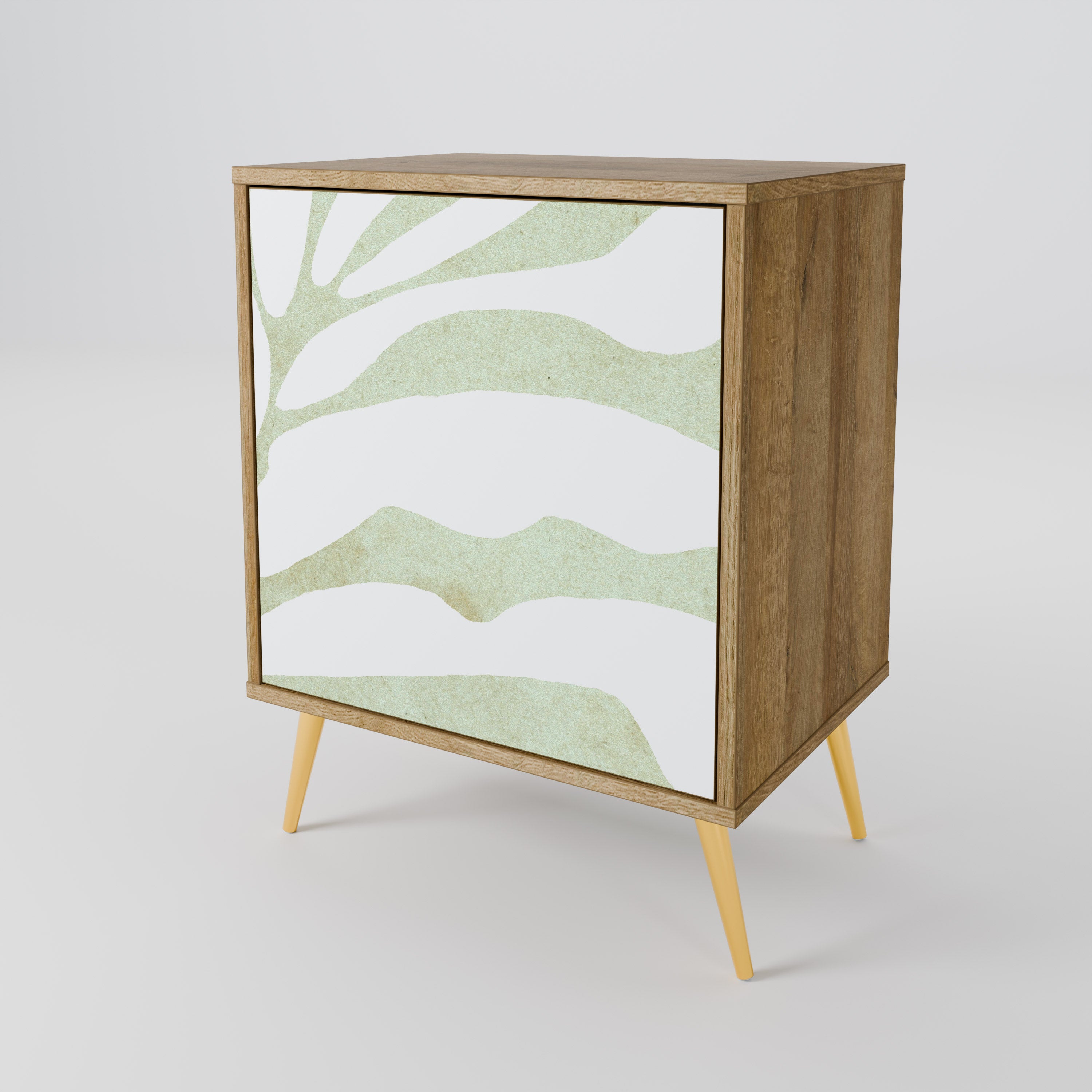 BOTANICAL SPARK Sideboard mit 1 Tür in Eiche-Optik