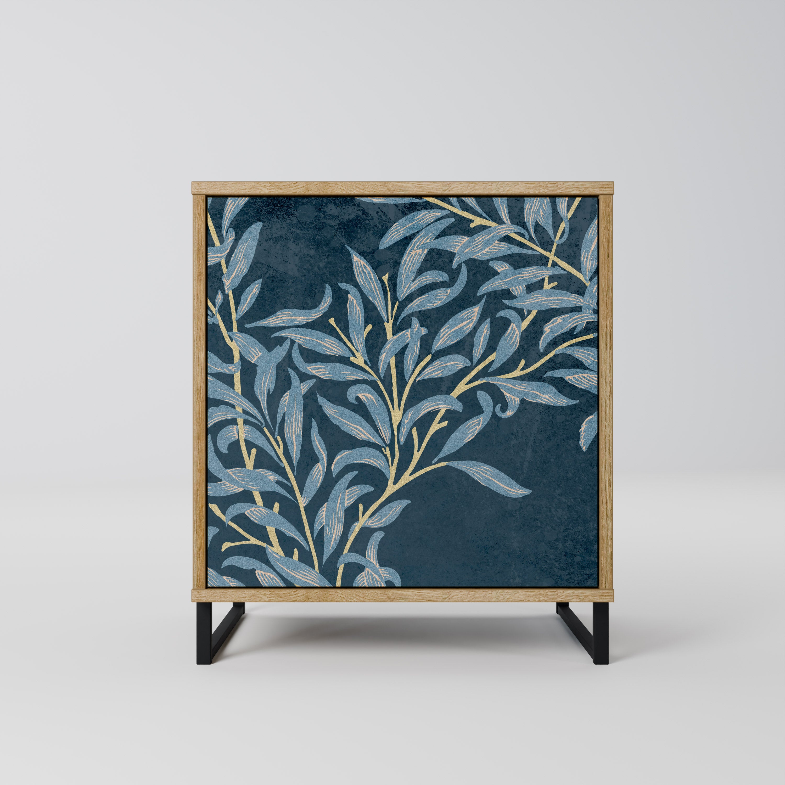 BLUE LEAVES Sideboard mit 1 Tür in Eiche-Optik