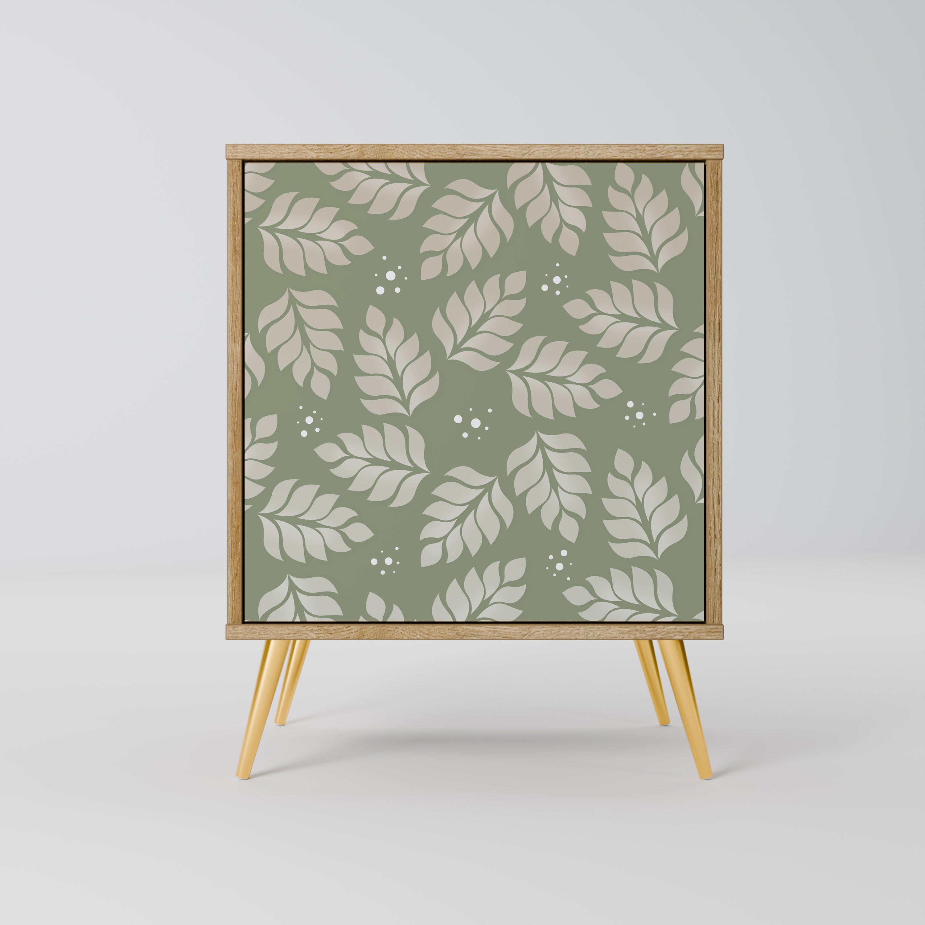 LEAVES ON GREEN Sideboard mit 1 Tür in Eiche-Optik