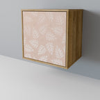 LEAVES ON BEIGE Sideboard mit 1 Tür in Eiche-Optik