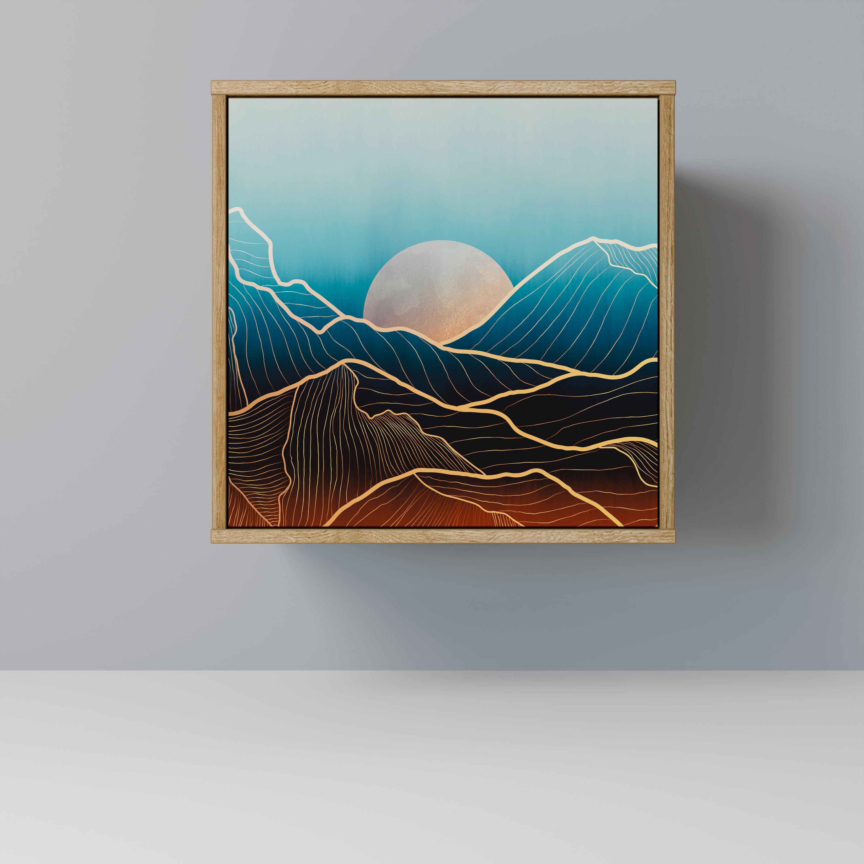 LUNAR SECRETS Sideboard mit 1 Tür in Eiche-Optik