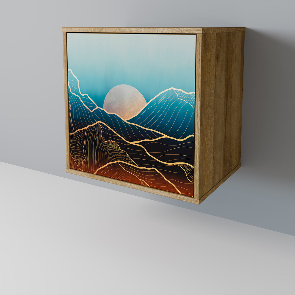 LUNAR SECRETS Sideboard mit 1 Tür in Eiche-Optik