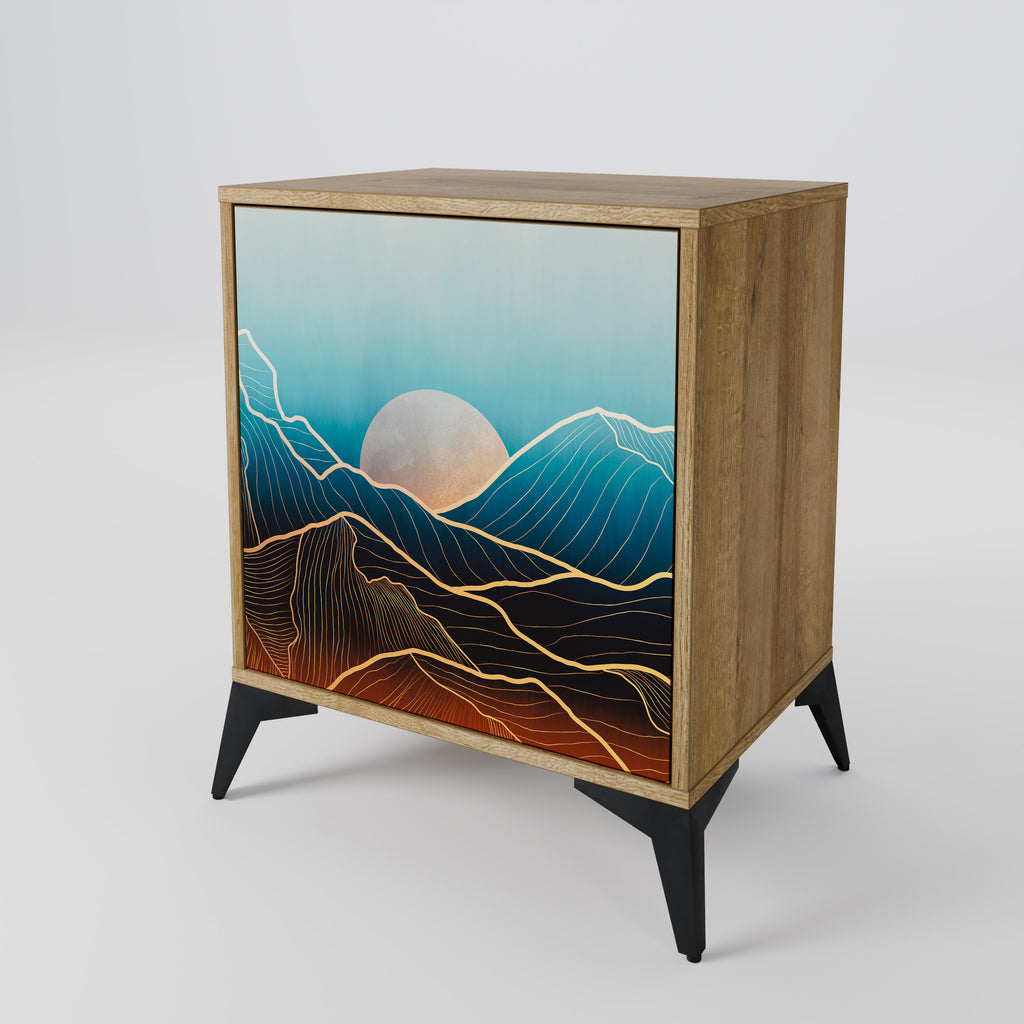 LUNAR SECRETS Sideboard mit 1 Tür in Eiche-Optik