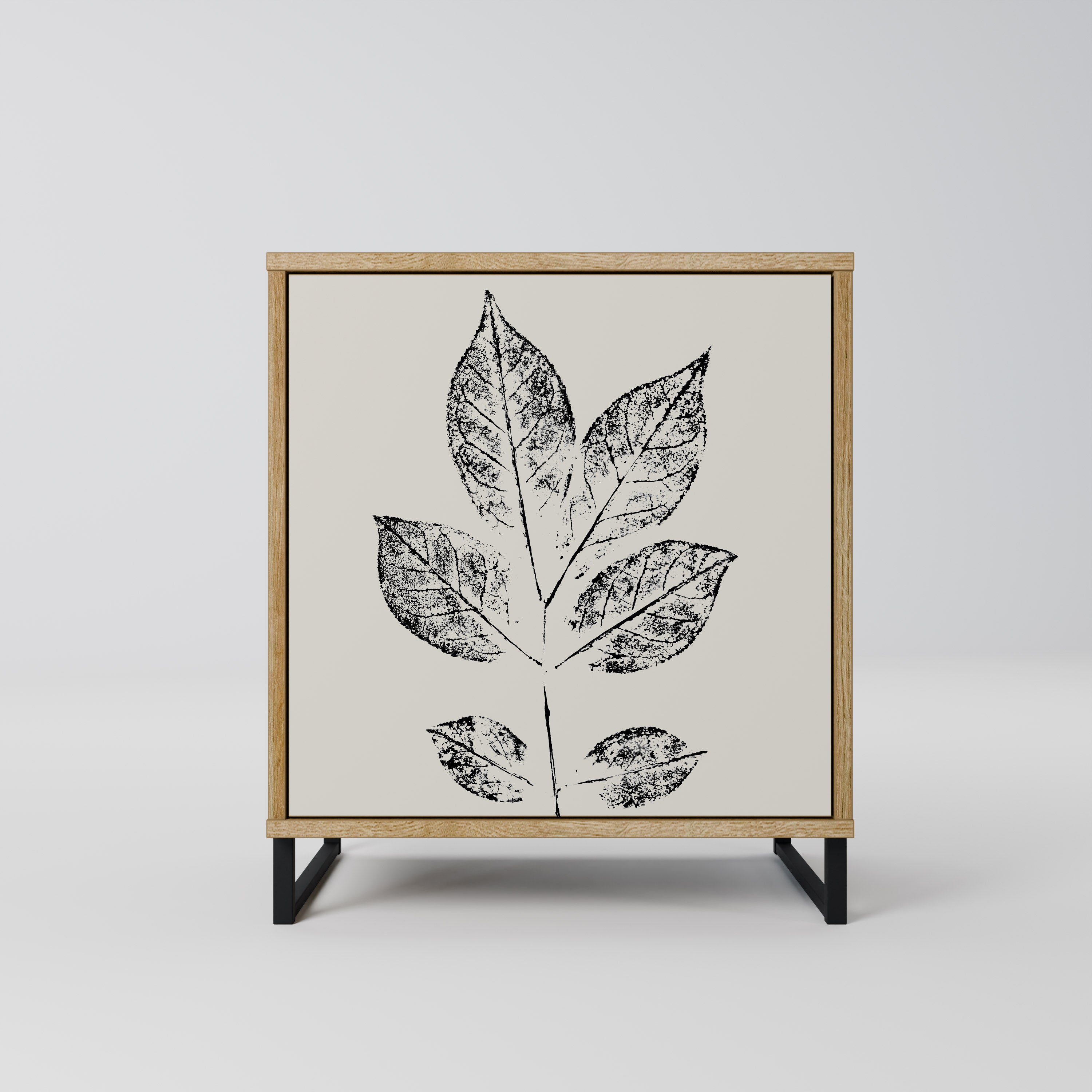 LEAFY STAMPS Sideboard mit 1 Tür in Eiche-Optik