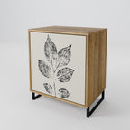 LEAFY STAMPS 1-Door Sideboard in Oak Effect