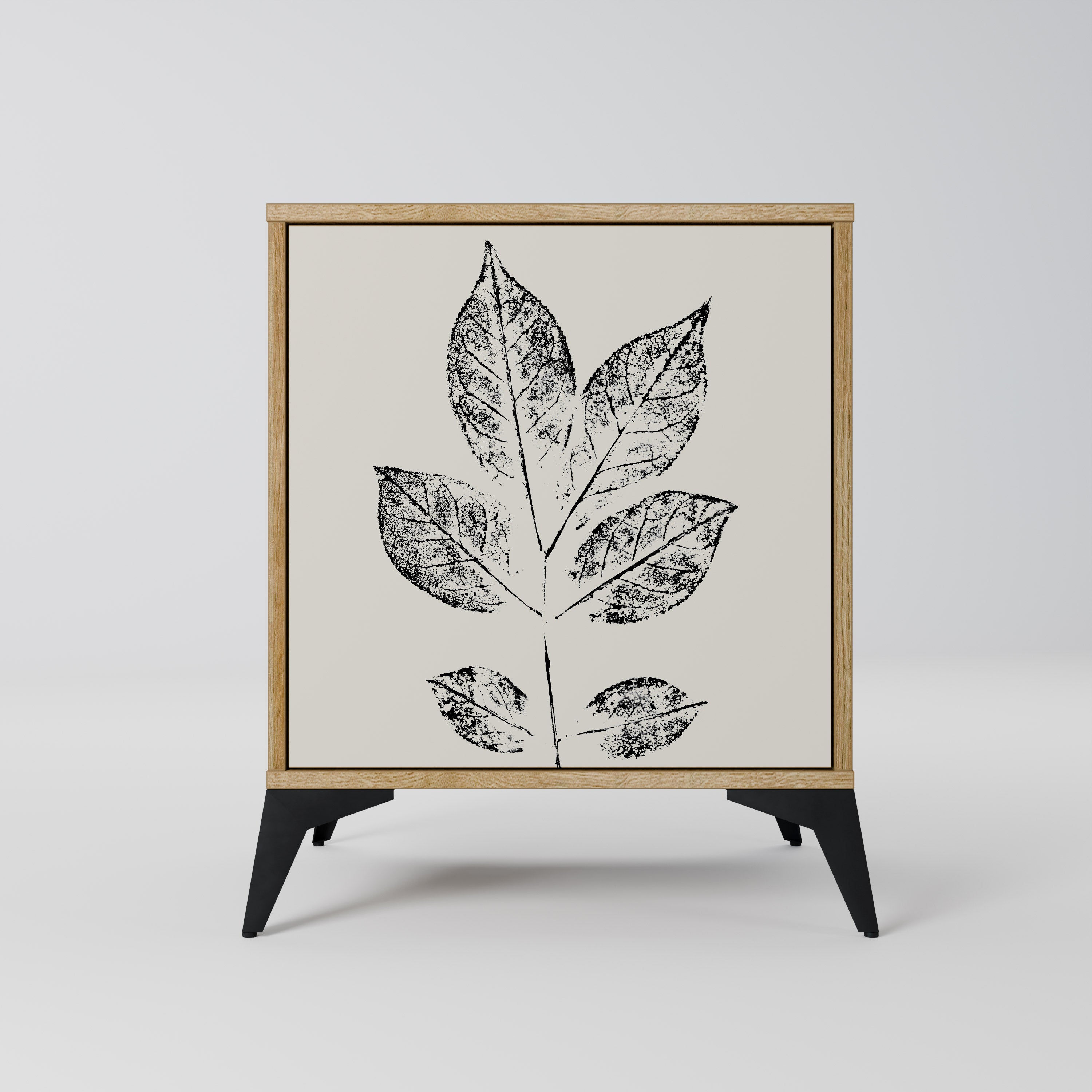 LEAFY STAMPS Sideboard mit 1 Tür in Eiche-Optik