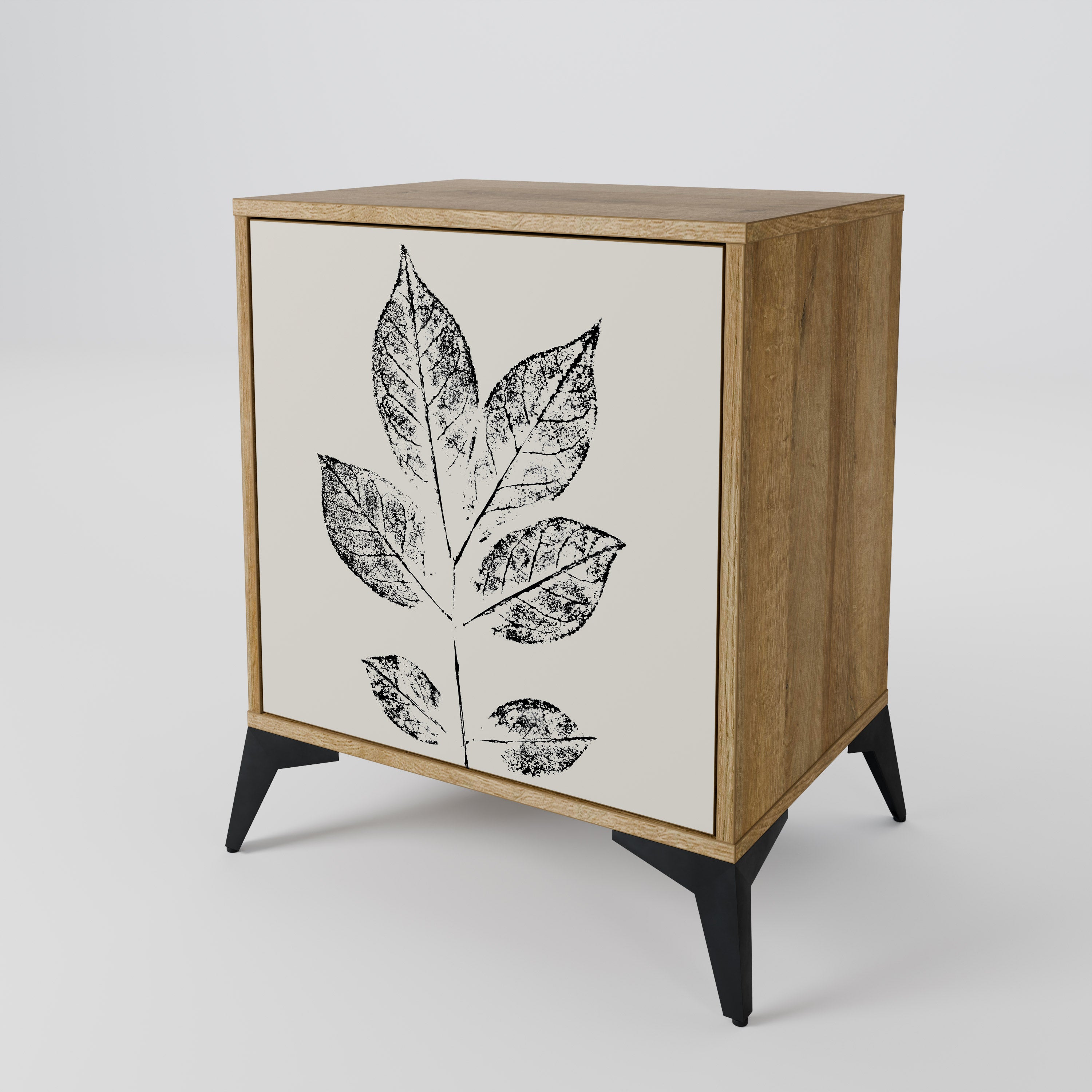 LEAFY STAMPS Sideboard mit 1 Tür in Eiche-Optik