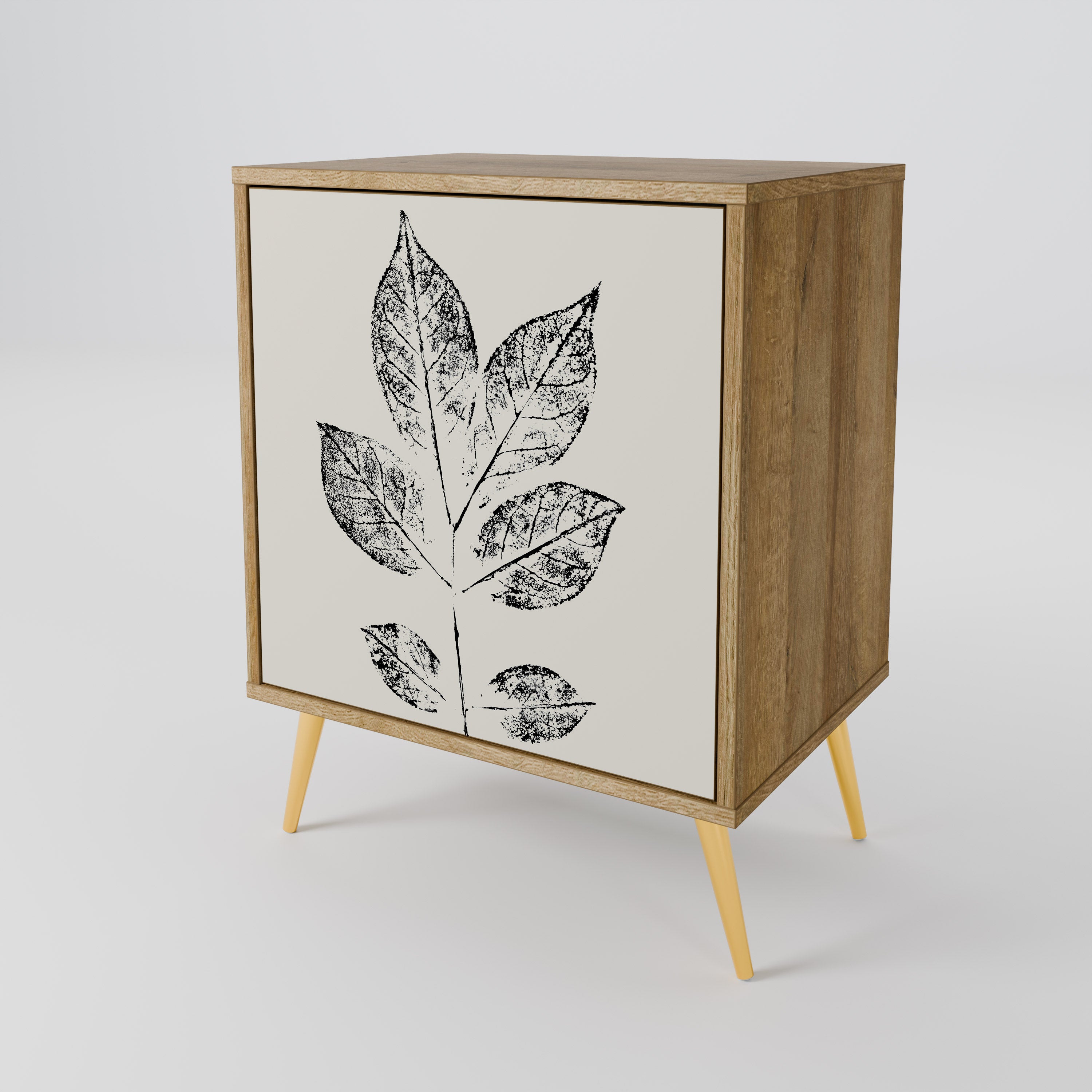 LEAFY STAMPS Sideboard mit 1 Tür in Eiche-Optik