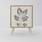 LEAFY STAMPS 1-Door Sideboard in Oak Effect