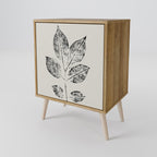 LEAFY STAMPS 1-Door Sideboard in Oak Effect