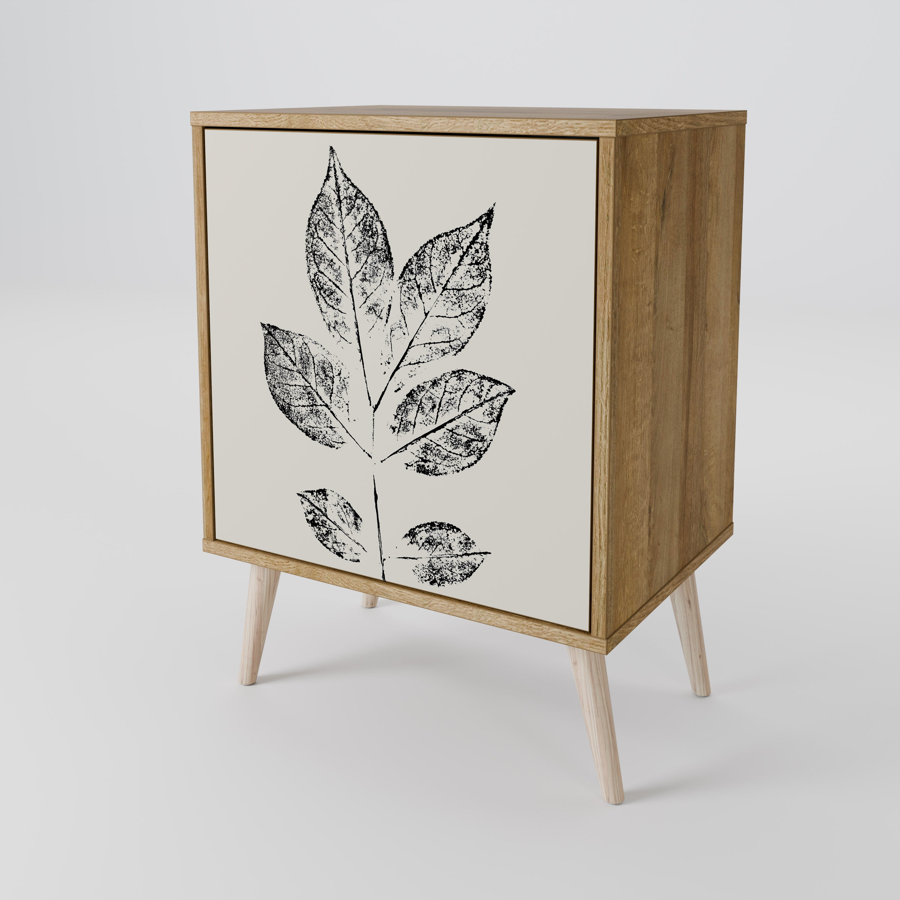 LEAFY STAMPS Sideboard mit 1 Tür in Eiche-Optik