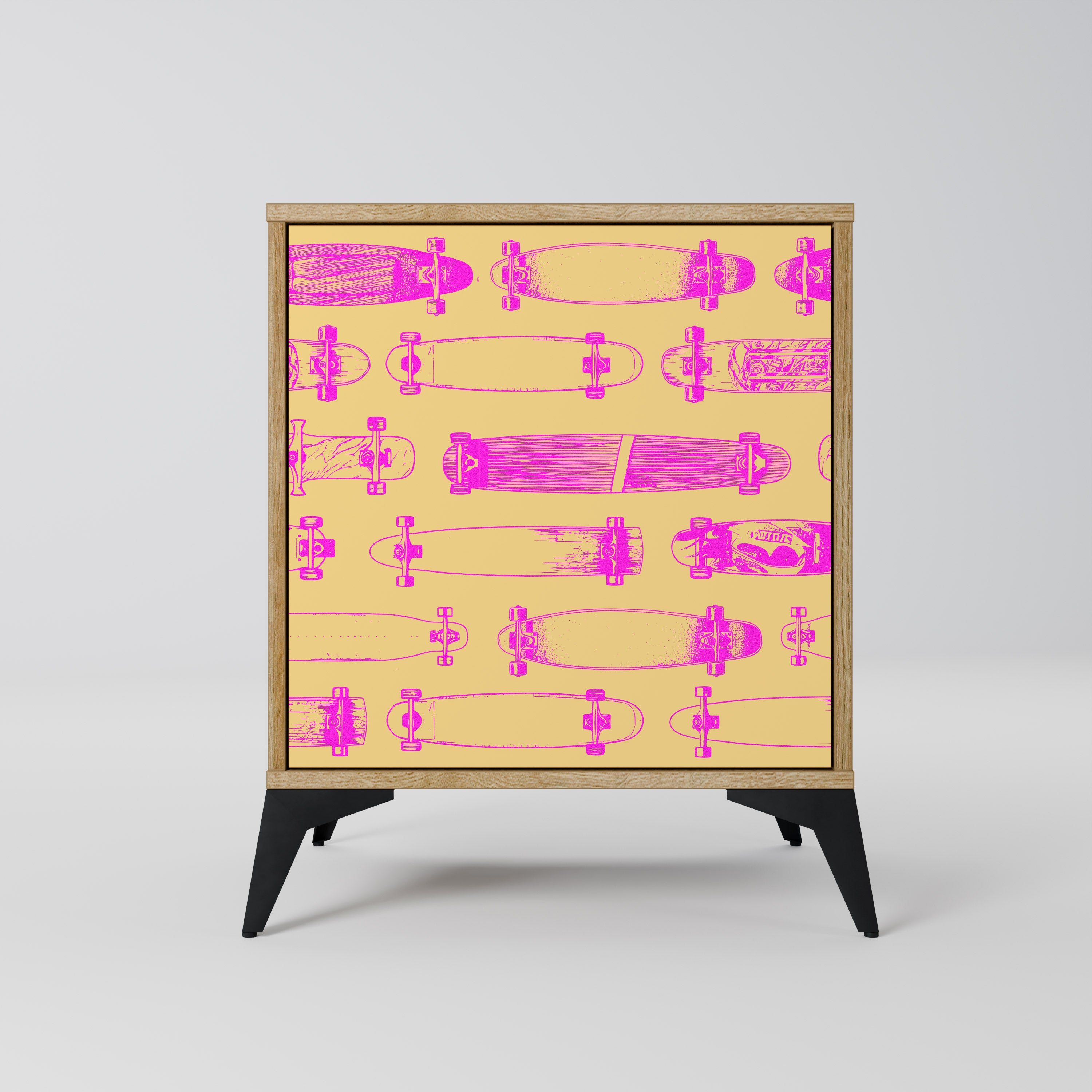 SKATEBOARD ARTISTRY Sideboard mit 1 Tür in Eiche-Optik