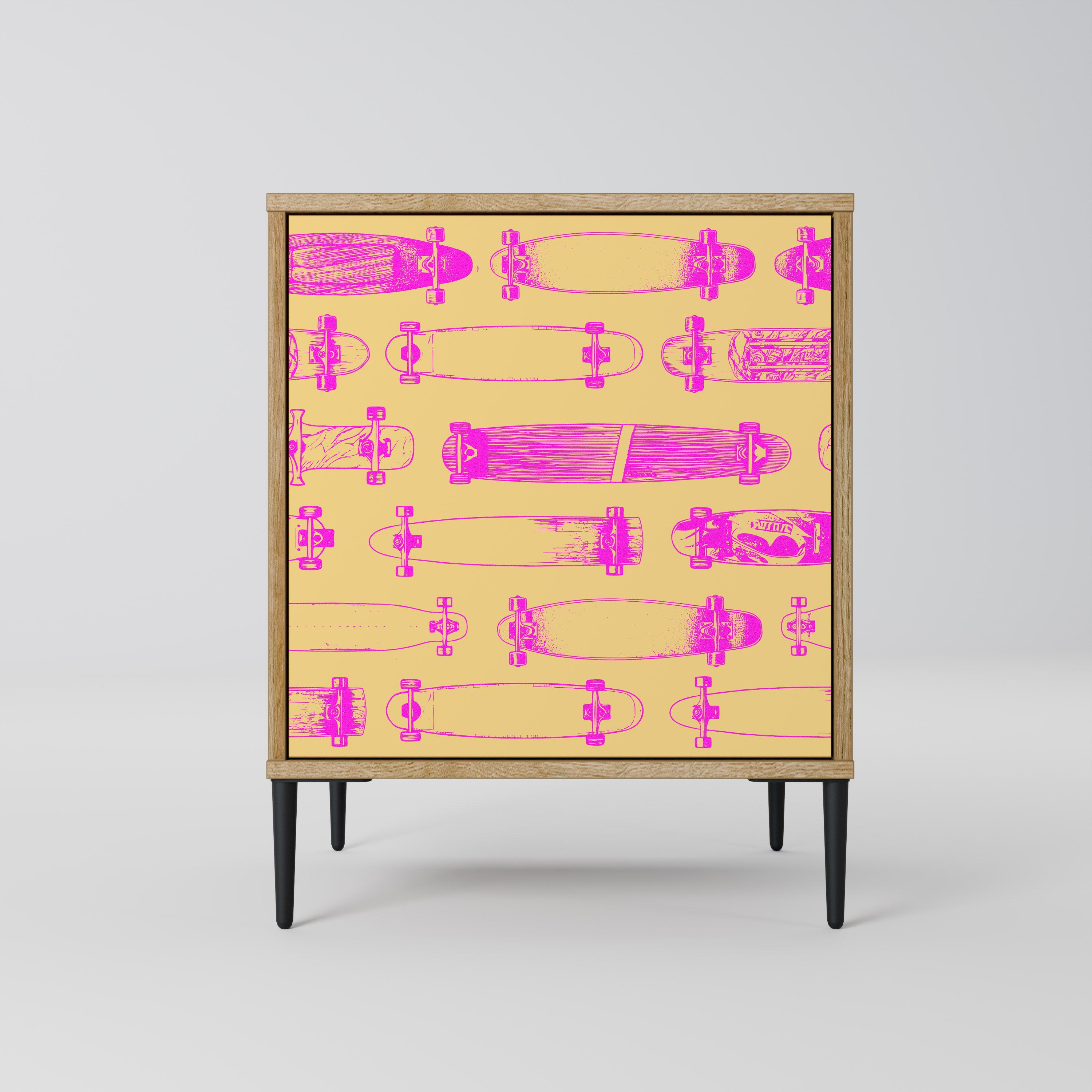 SKATEBOARD ARTISTRY Sideboard mit 1 Tür in Eiche-Optik