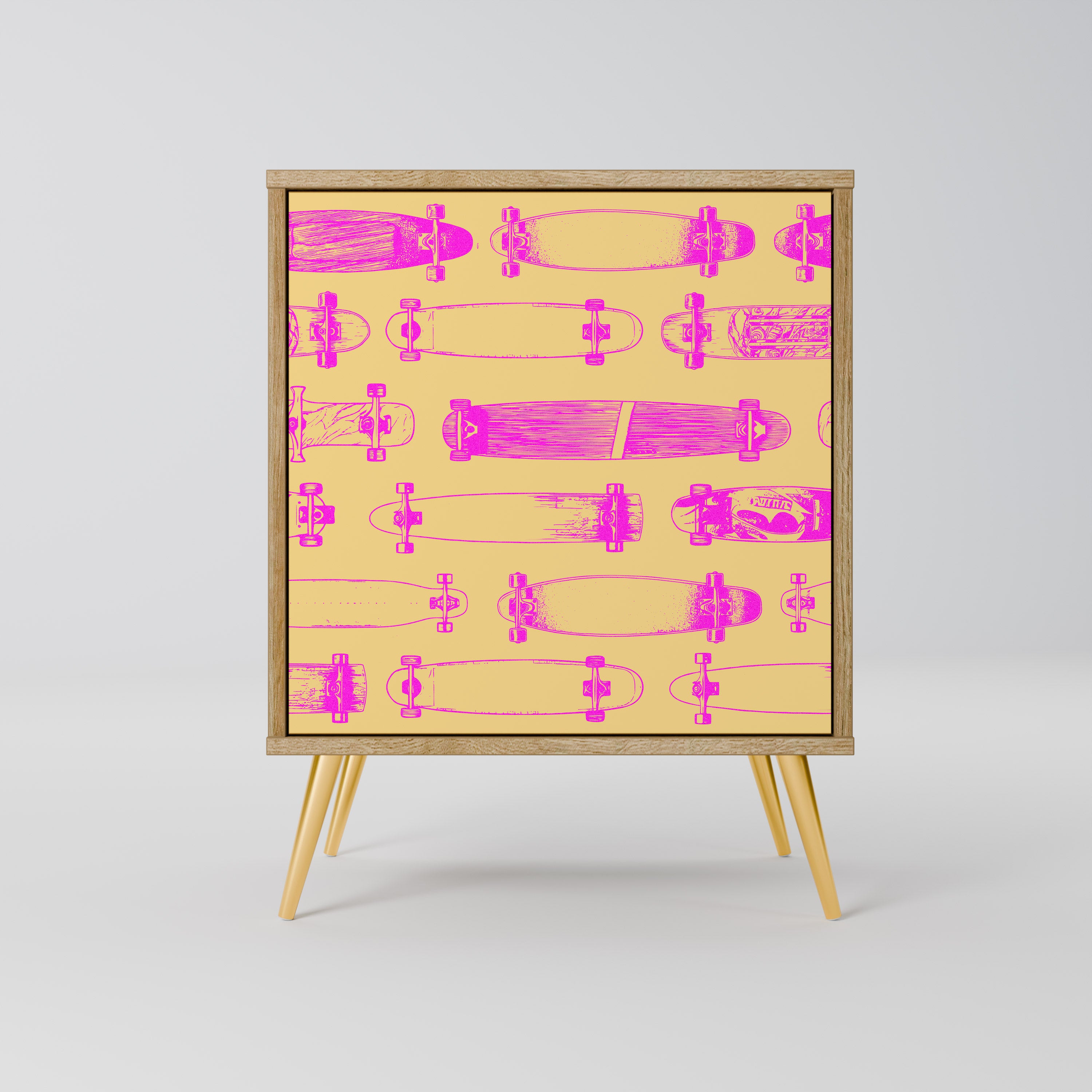 SKATEBOARD ARTISTRY Sideboard mit 1 Tür in Eiche-Optik